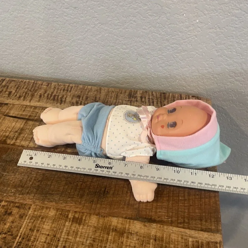 Vintage Mattel 1991 Magic Nursery Newborn Baby Doll and Pajamas and Bonnet